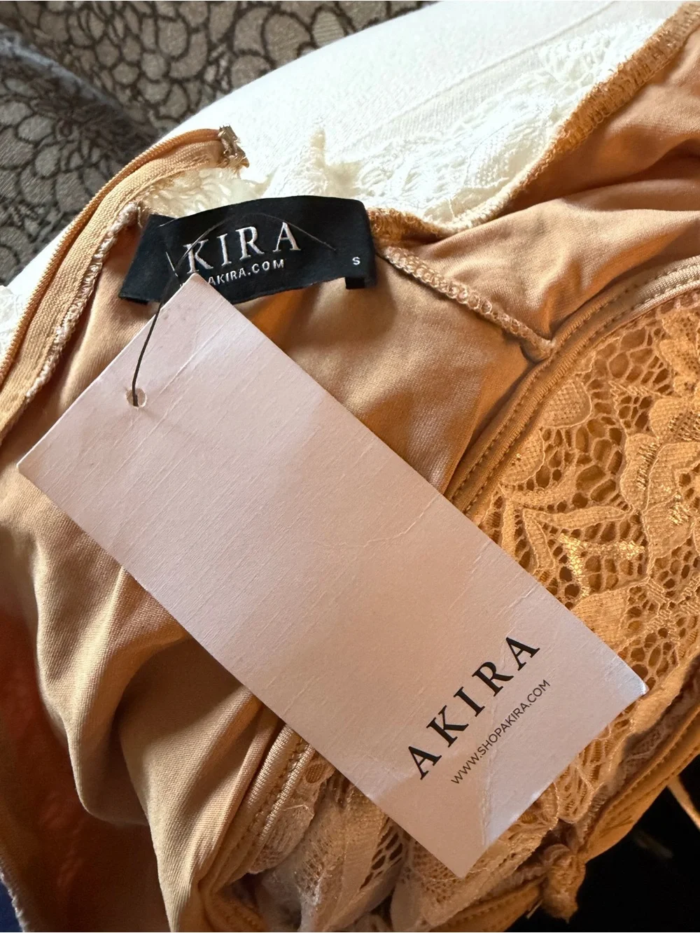 AKIRA Jumpsuit with Nude Lining - Picture 5 of 5